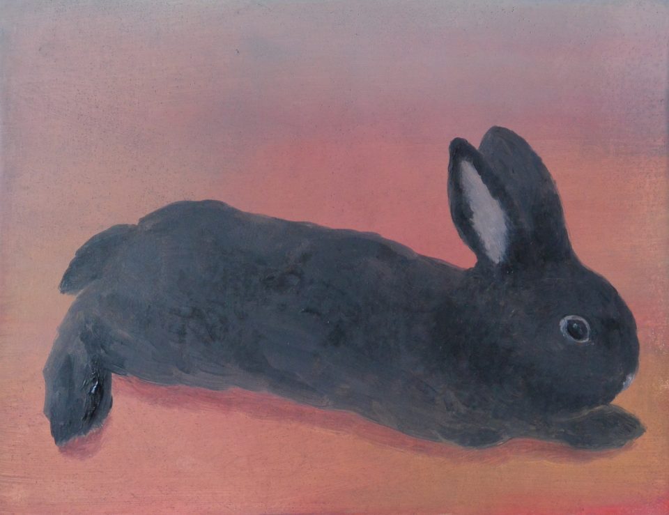 quadro con coniglio nero